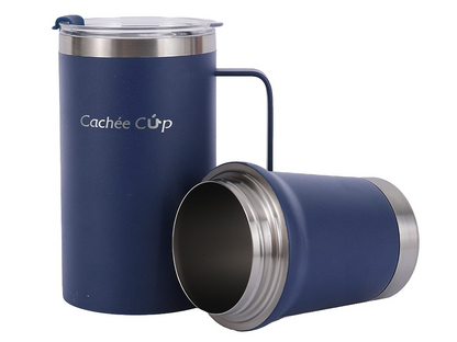 Cachée Cup Insulated Thermal Cup with Handle (five colors, three sizes)